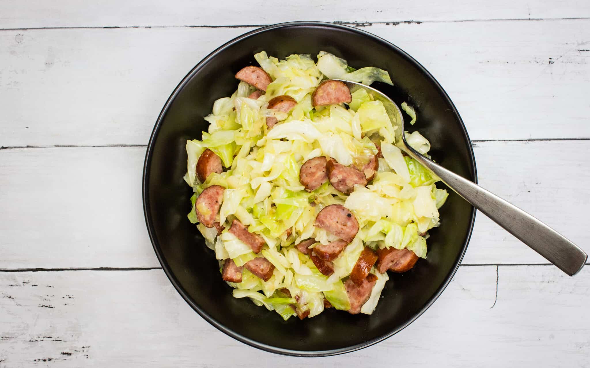 Skillet Cabbage and Sausage - Keto Cooking Wins