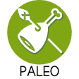 Green circle with a green paleo-recipe symbol