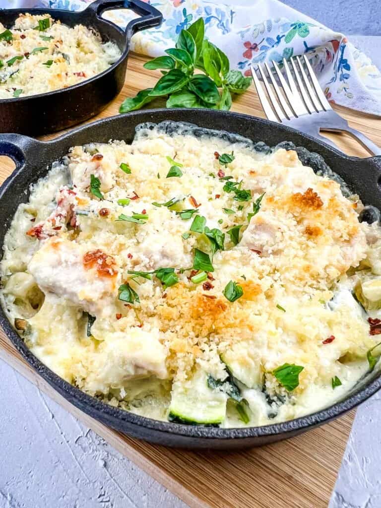 Keto Chicken Zucchini Casserole - Keto Cooking Wins